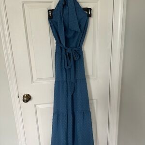 Elegant Blue Maxi Dress